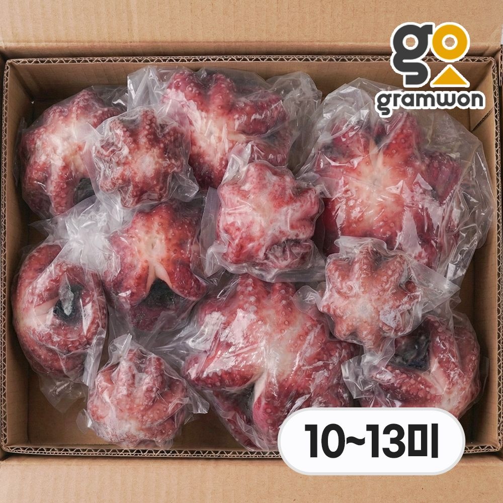 [그램원 협력업체]그램원 자숙문어 돌문어 10kg 12미(10~13미 내외) 냉동 숙회 제수용 왕문어 필리핀