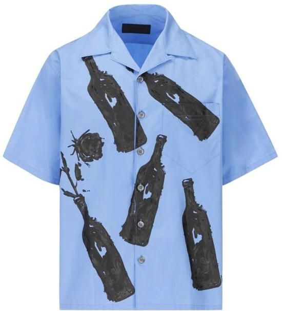 프라다 23SS 프라다 반팔 셔츠 UCS41412UEF0076 BLUE