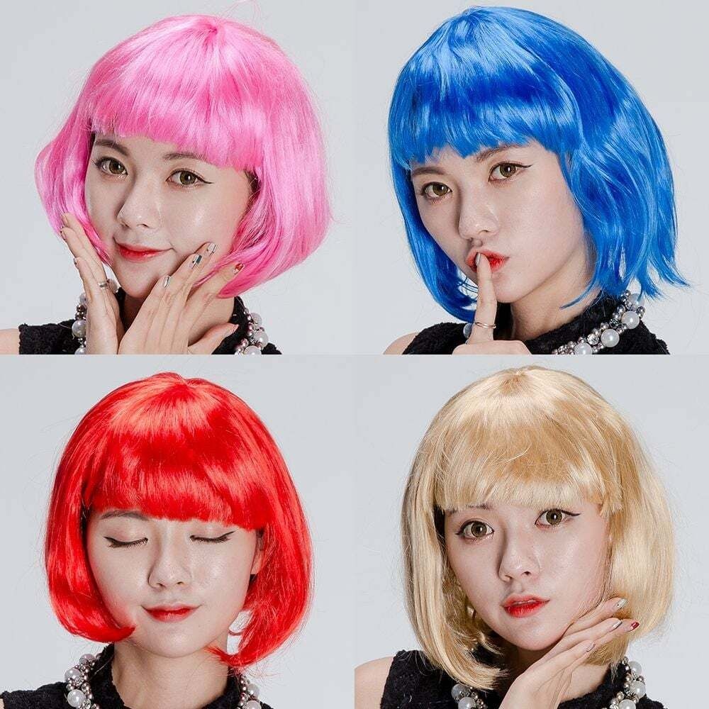 (현대Hmall) 파티 단발머리 가발 소품 체육대회 장기자랑 할로윈