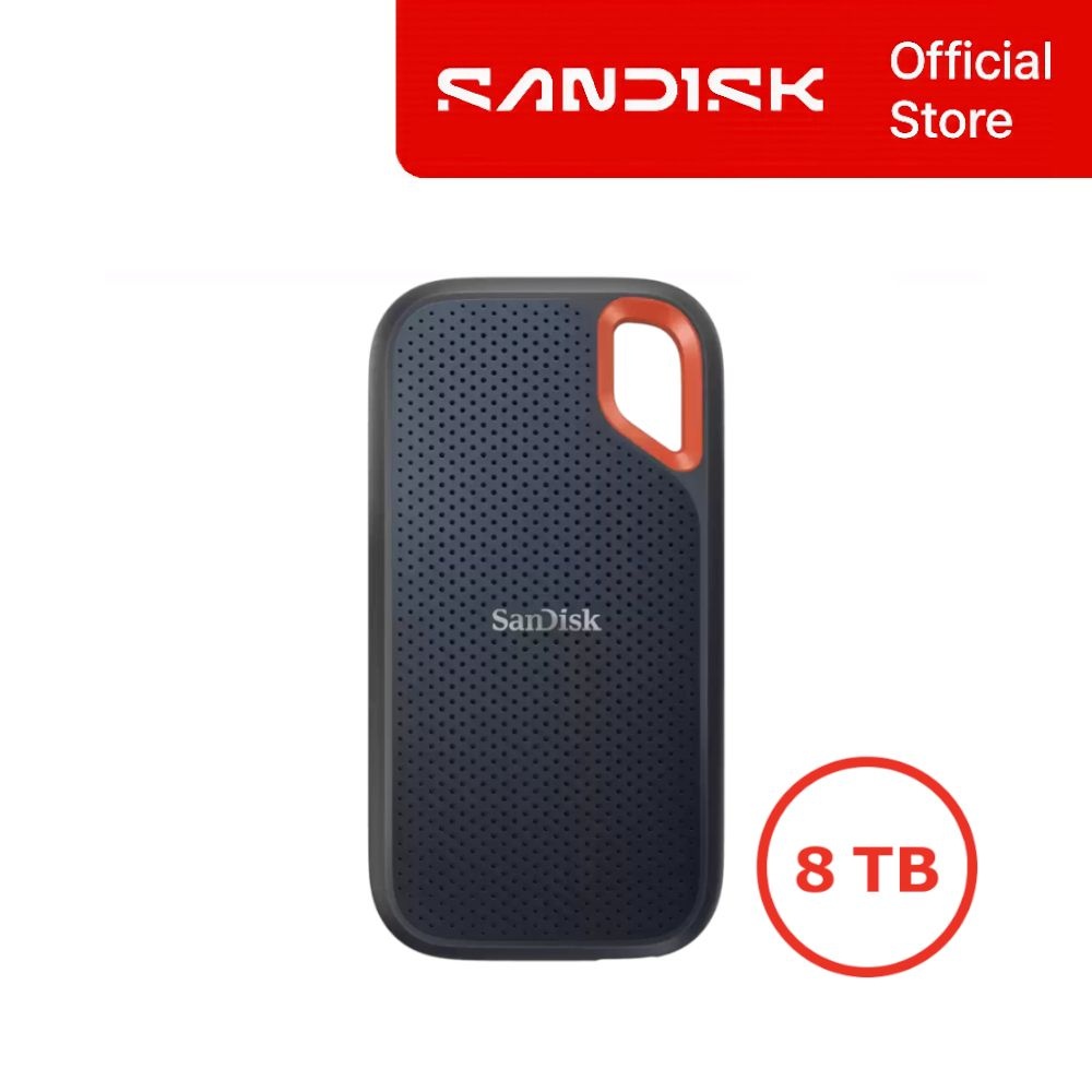 샌디스크 익스트림 포터블 SSD E61 8TB 8테라 블랙 외장 SSD 4K 영상 편집 방수 방진 초고속 전송 정품