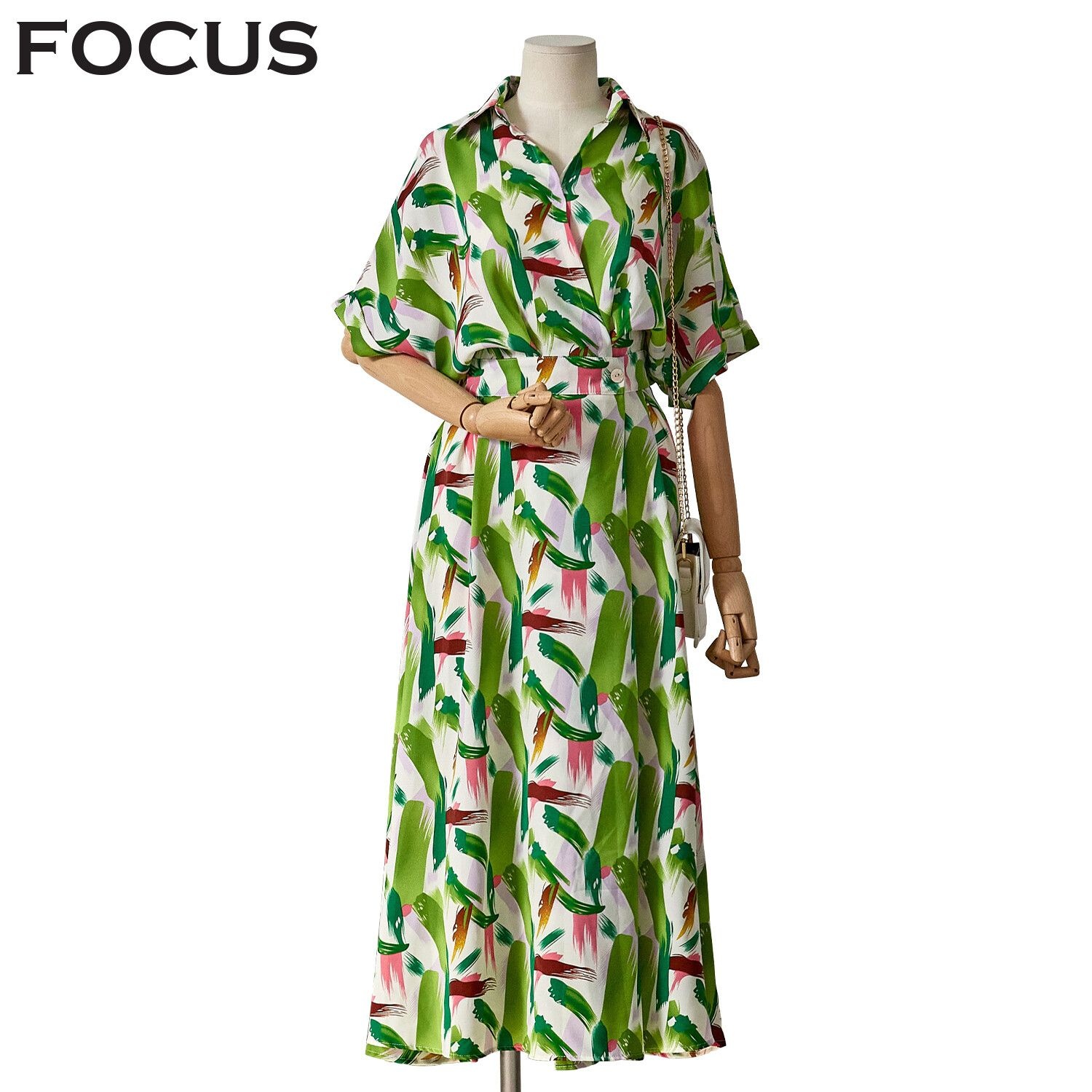 포커스 [모다아울렛][포커스]반캡 컬러 풀나염 원피스 FM4F3OP3074_JK 전주김제점