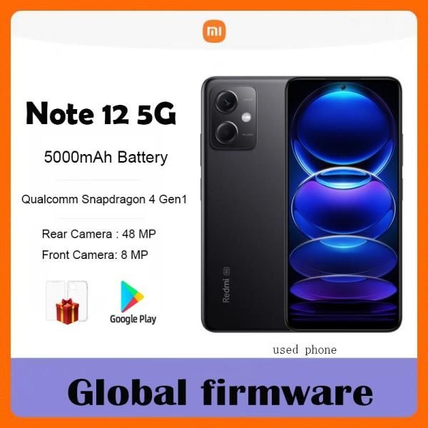 샤오미 레드미 노트 12 5G 스마트폰 48MP 글로벌 펌웨어