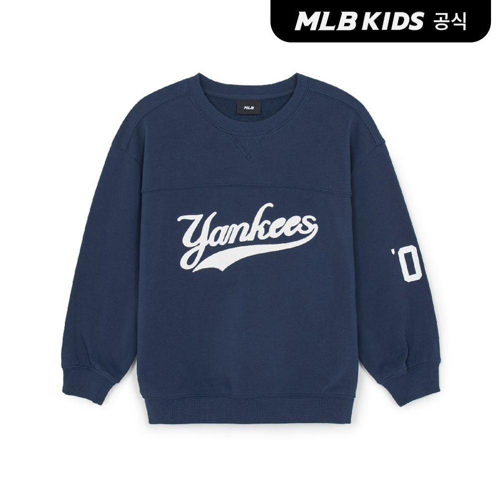 MLB 키즈 (공식)26SS 스포티브 바시티 컬시브 맨투맨 NY (Navy) 7AMTV0161-50NYS