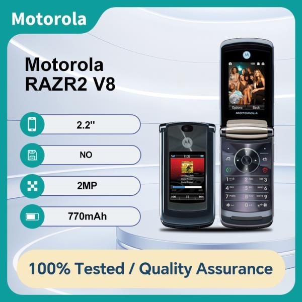 오리지널 언락 모토로라 RAZR2 V8 2.2인치 모바일 폰 2.0MP