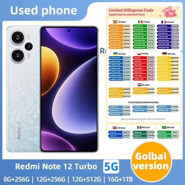 레드미 노트 12 터보 5G RAM 8GB ROM 256GB 120Hz