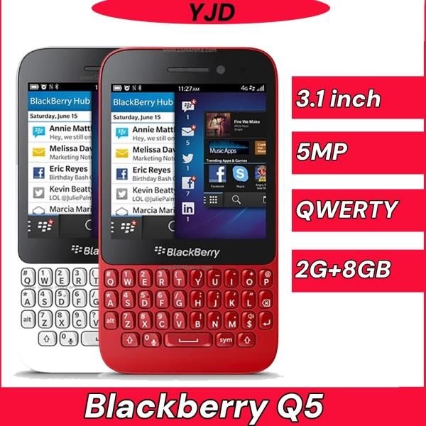 97% 새것 블랙베리 Q5 언락 오리지널 2GB 램 8GB 롬 GSM