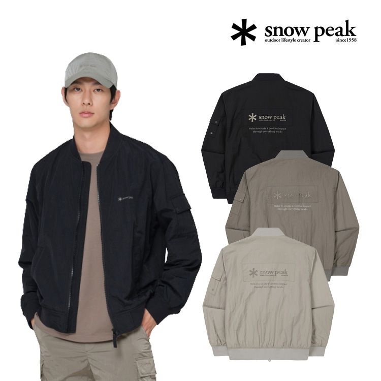 스노우피크 우븐 패치 봄버 자켓