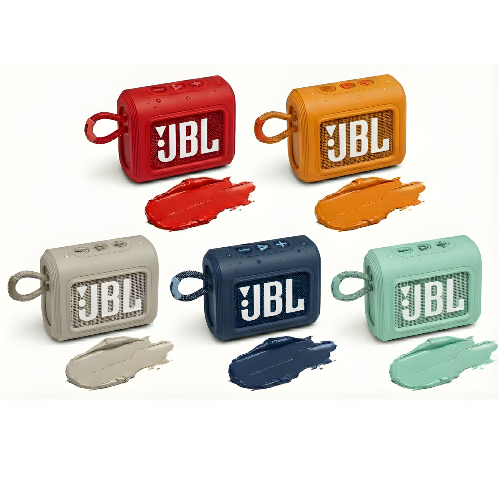 [해외] 2개 세트 JBL GO3 스피커 색상 실리콘 커버 컬러 스크래치 보호 케이스