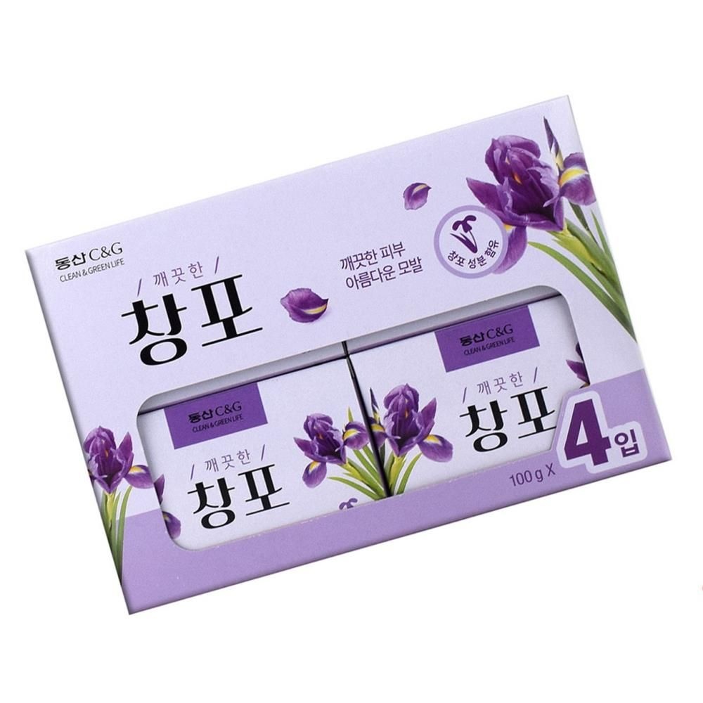 창포비누 100G 4개입 여드름비누 모공 세안비누 클렌징비누