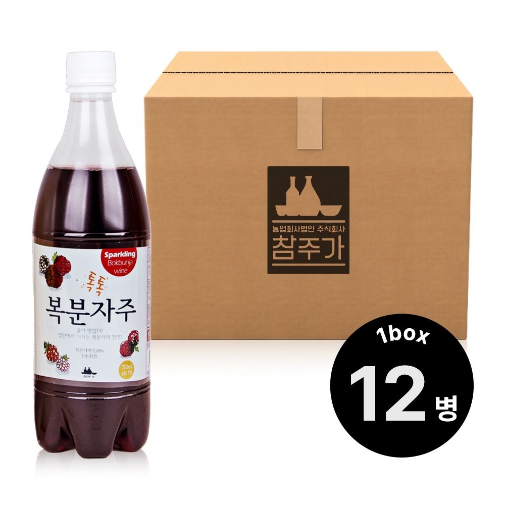 참주가 톡톡복분자주 7도 750ml 12본입