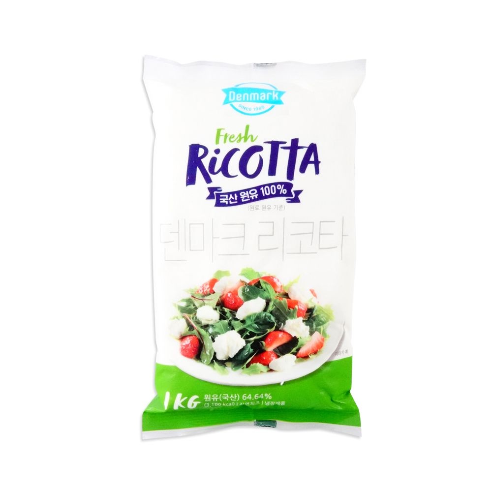[오늘출발] 덴마크 동원 덴마크 후레쉬 리코타 치즈 1kg(샐러드 간식)