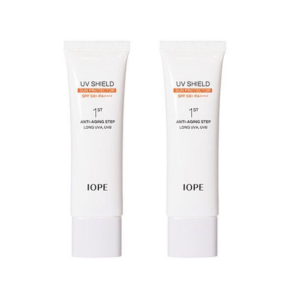 피부관리 아이오페 UV 쉴드 선 프로텍터 50ml 2개 케어 탄력 보습 수분 영양