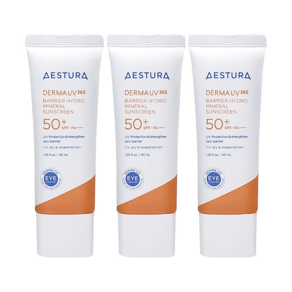 에스트라 더마 유브이365 장벽수분 무기자차 선크림 40ml(SPF50+) 3개 So