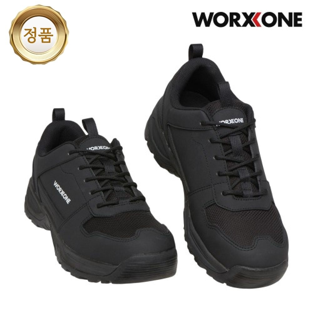 웍스원 단목 안전화 경량 작업화 블랙 WX104BK