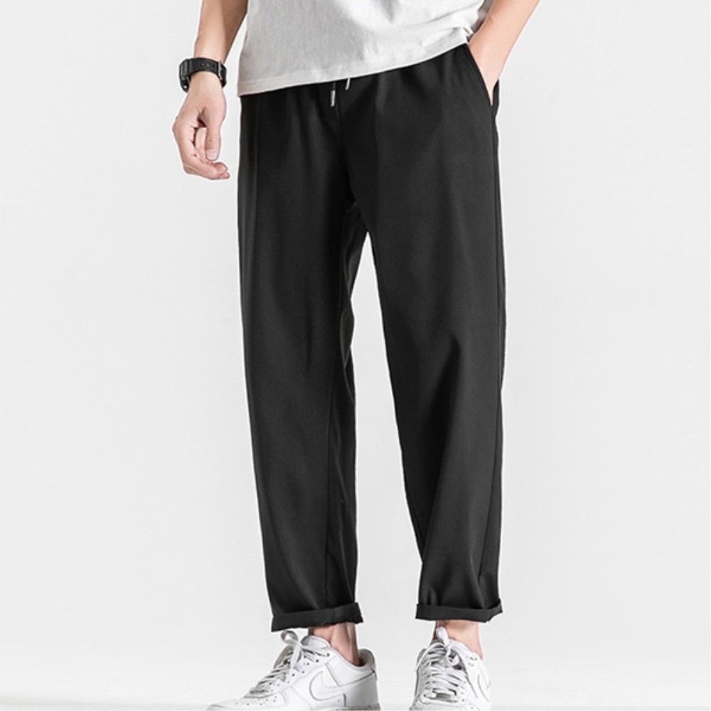 남자 얇고 가벼운 캐주얼 고무줄 긴바지 간절기 20대 아르바이트