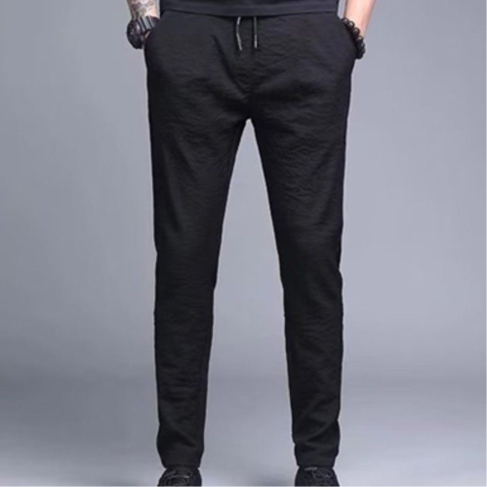 남자 얄고 가벼운 얇은 일자 캐주얼바지 아르바이트 기본바지