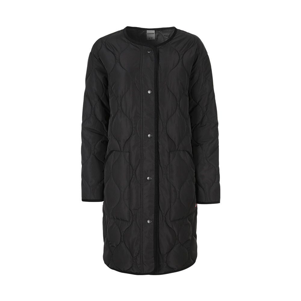 (주)칼라파타르 (현대홈쇼핑) 여성 리사이클 듀스포300T 퀼팅 롱패딩 점퍼 블랙