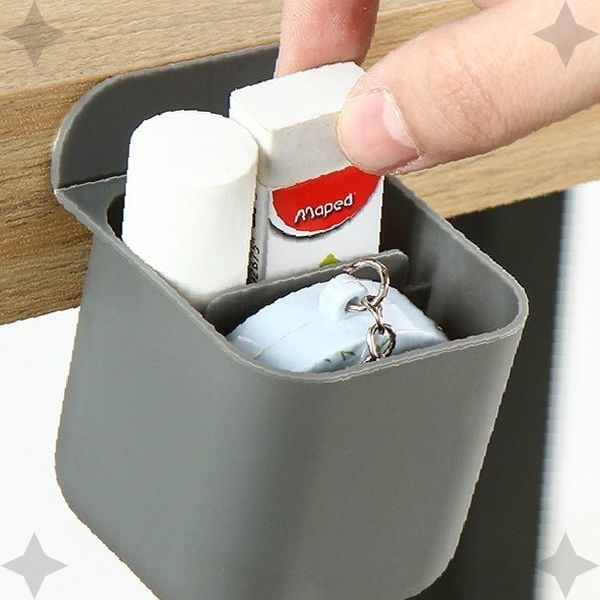 책상 테이블 서랍 옆면 부착 걸이 벽면 고정 플라스틱 소품 문구 리모컨 충전기