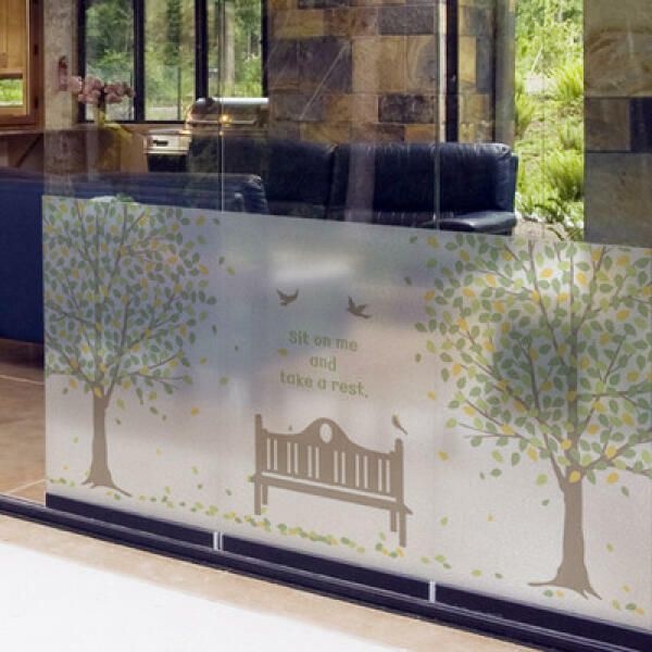 아트박스 (현대Hmall) 아트박스/꾸밈 ig240_m-무점착유리시트_기분좋아지는나만의휴식장소_글라스시트지