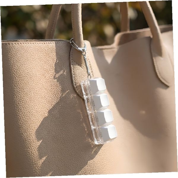 ))가방장식 키보드 키캡 디자인 키링 액세서리 고리 장식용 화이트 미니멀 데일리