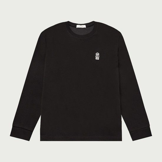 남성 프론트 스몰 베니 롱슬리브 티셔츠_100(10530-031-602-45)