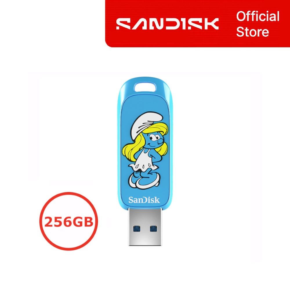 샌디스크 공식 정품 SanDisk 스머프 에디션 Smurf Edition SDCZIS 256GB 256기가 스머페트 USB 3.2 귀여운 케릭터 메모리