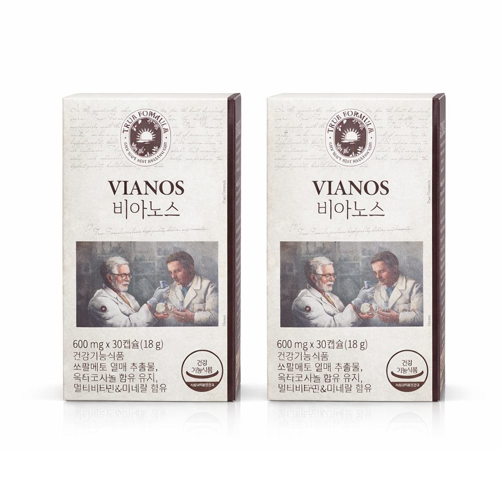 비엘헬스케어 트루포뮬러 비아노스 30캡슐 2개 전립선 건강 쏘팔메토 옥타코사놀