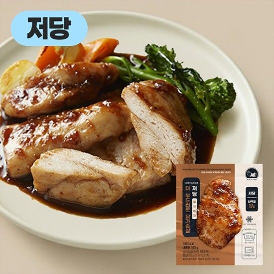 (농)(주) 서동물산 똑똑한식단 더 부드런 저당 불갈비맛 닭가슴살 5팩/팩당100g내외