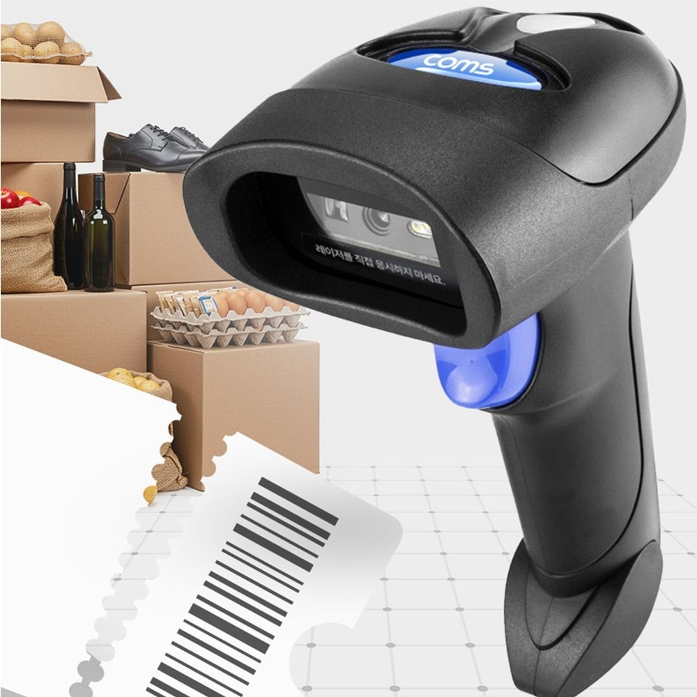 블루투스 스캐너 바코드 리더기 무선 QR 핸드스캐너 재고 확인 도서관 매장 매대