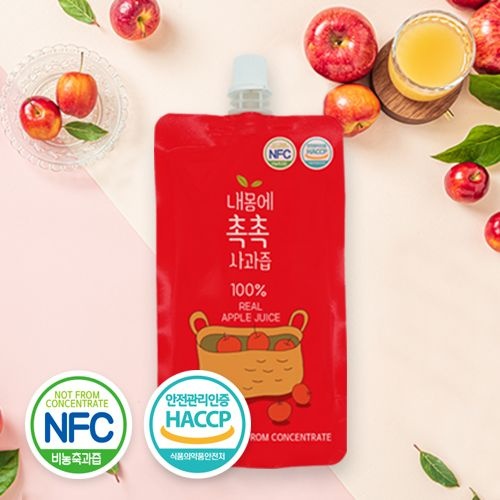 장길영사과 내몸에촉촉사과즙100ml 스파우트 100포