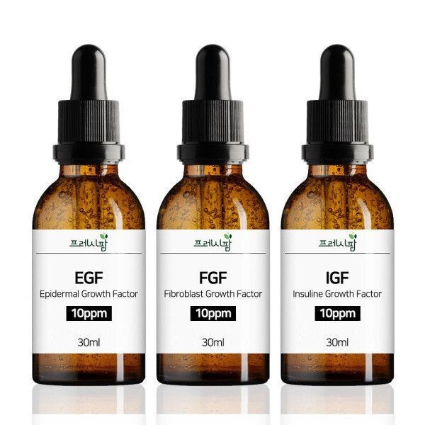 피부관리 EGF진정 쿨링 트러블FGF진정 트러블IGF 앰플 원액 10ppm 30ml 세트 케어 탄력 보습 수분 영양