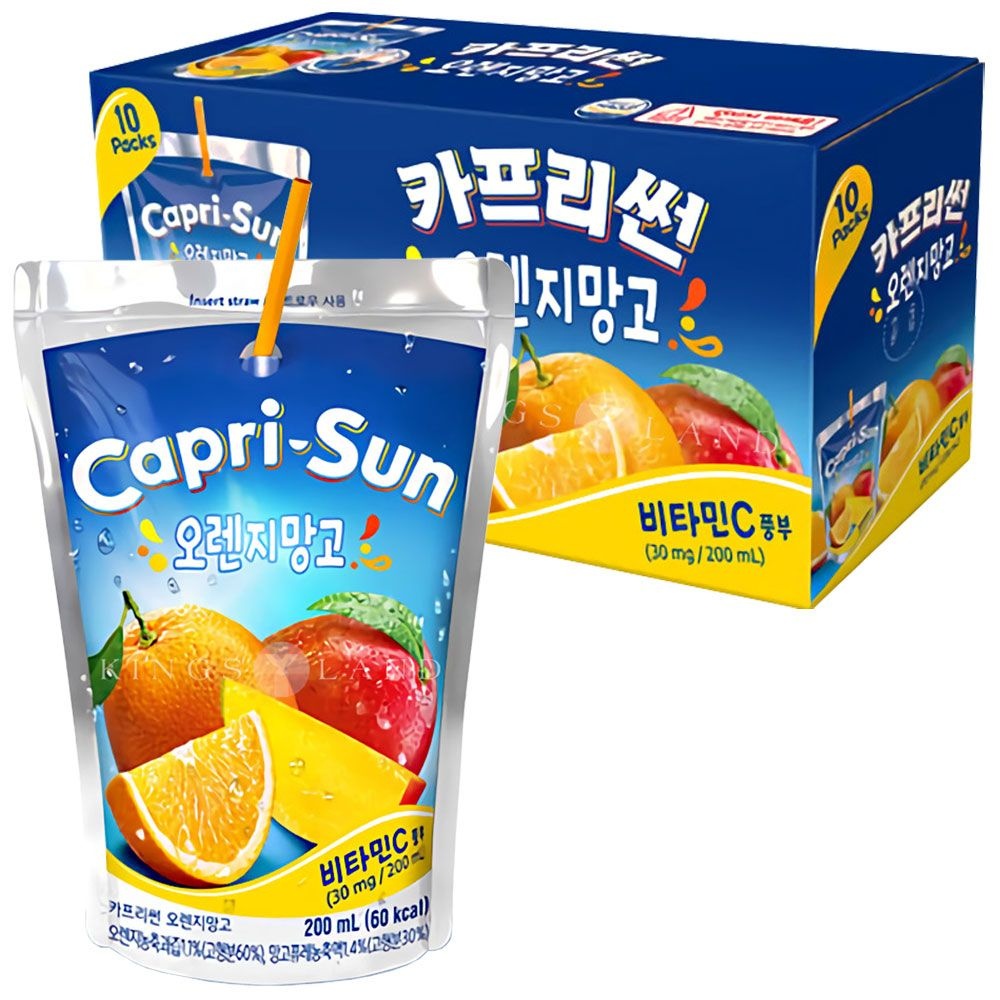 농심 카프리썬 망고오렌지 200ml 10개