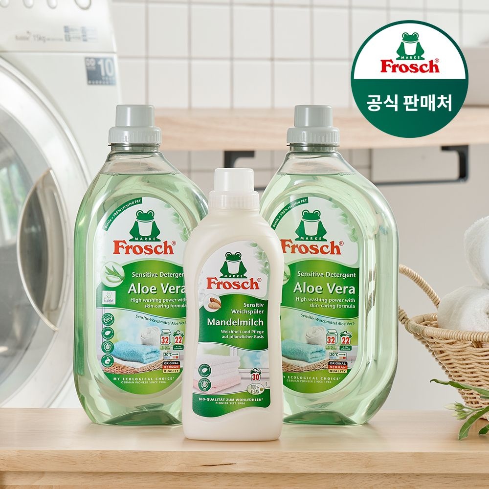 프로쉬 세탁듀오 세트 세탁세제 1.5L 2개 + 섬유유연제 750ml