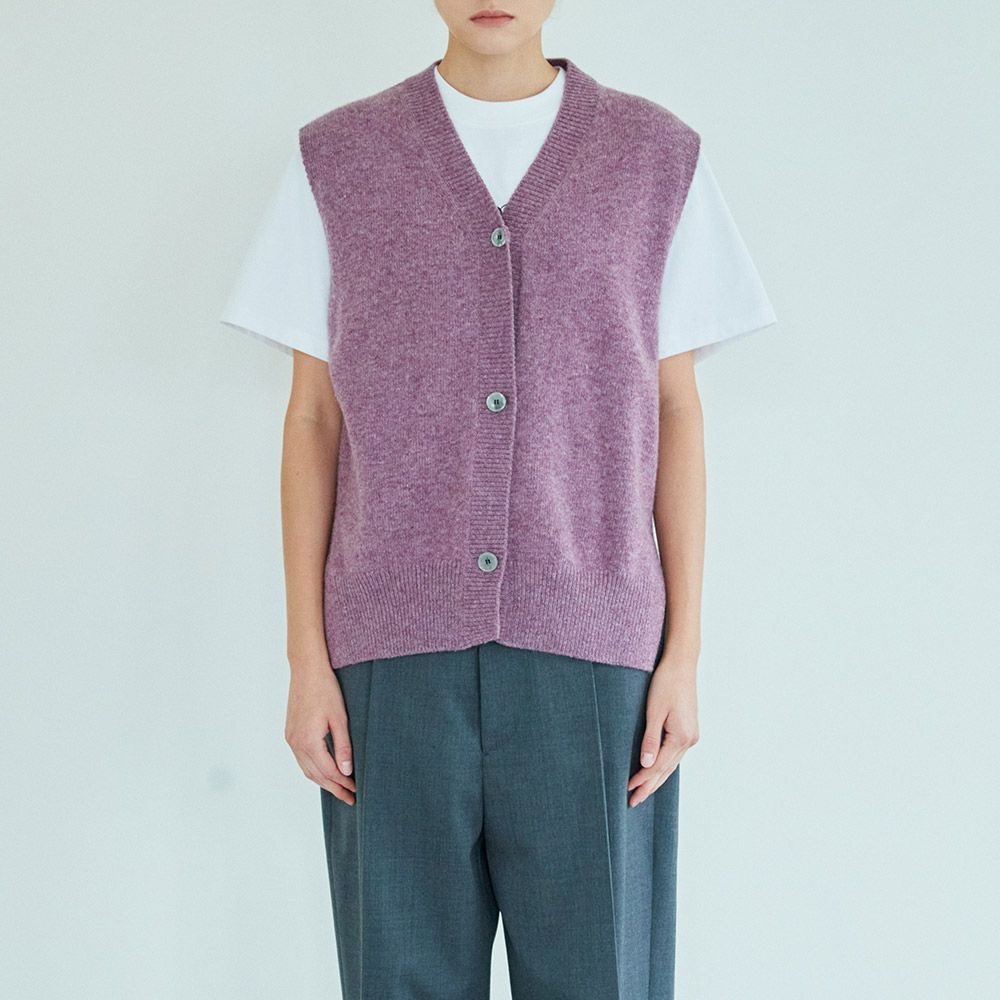 모먼 모먼 [MOMEN] Every Moment Knit Vest - Purple_XMCBVYZA41163