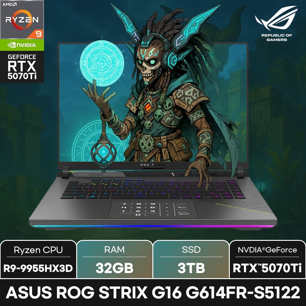ASUS ROG STRIX G16 G614FR-S5122/RAM 32GB/SSD 3TB/ + 백팩증정