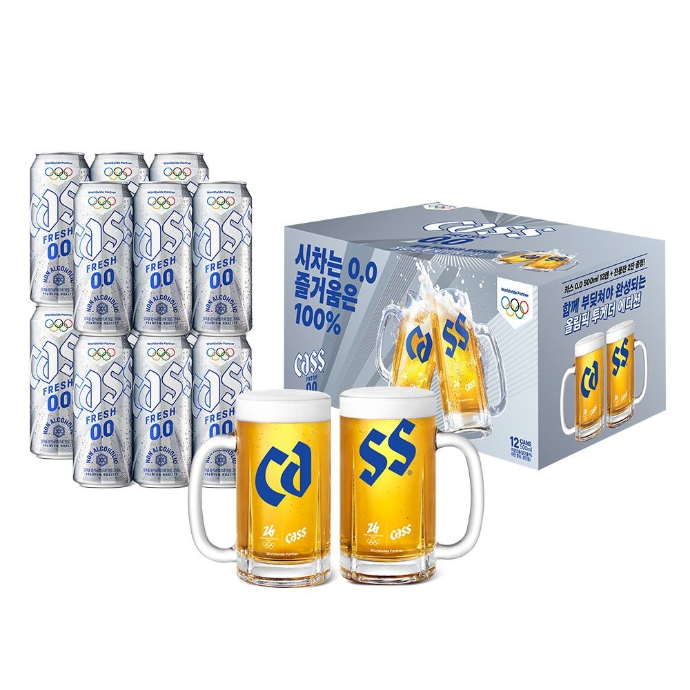 카스제로 동계올림픽 에디션 500ml 12캔 + 전용잔 2개