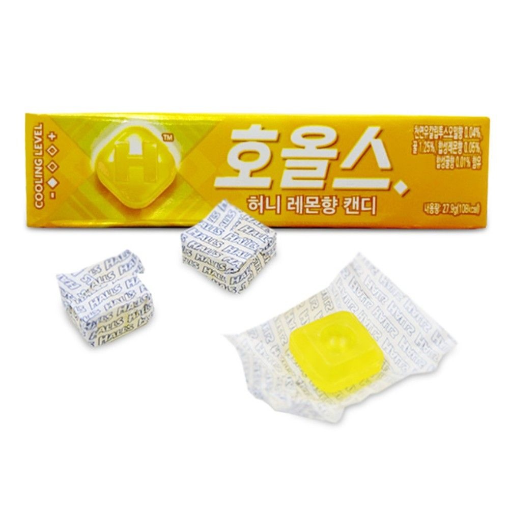 wm협력사 wmfe613 호올스 허니 레몬 향 캔디 27.9gx20개x1통 홀스 목에좋은 민트 졸음 잠깨는 사탕 간식 화이트데이 발렌타인