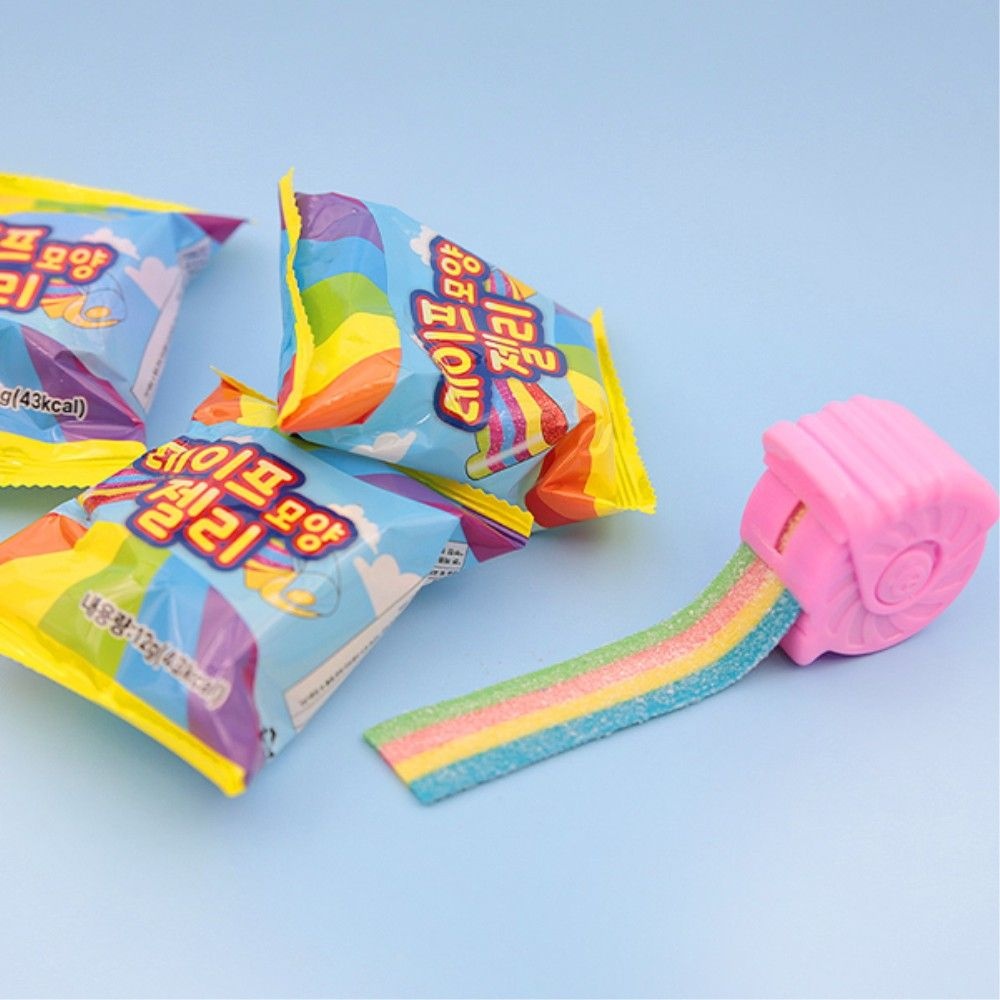wmfe613 사우어 롤 테이프 무지개 젤리 12gx20개x12통 1빅스 어린이 유치원 단체 답례품 간식 화이트데이 생일파티