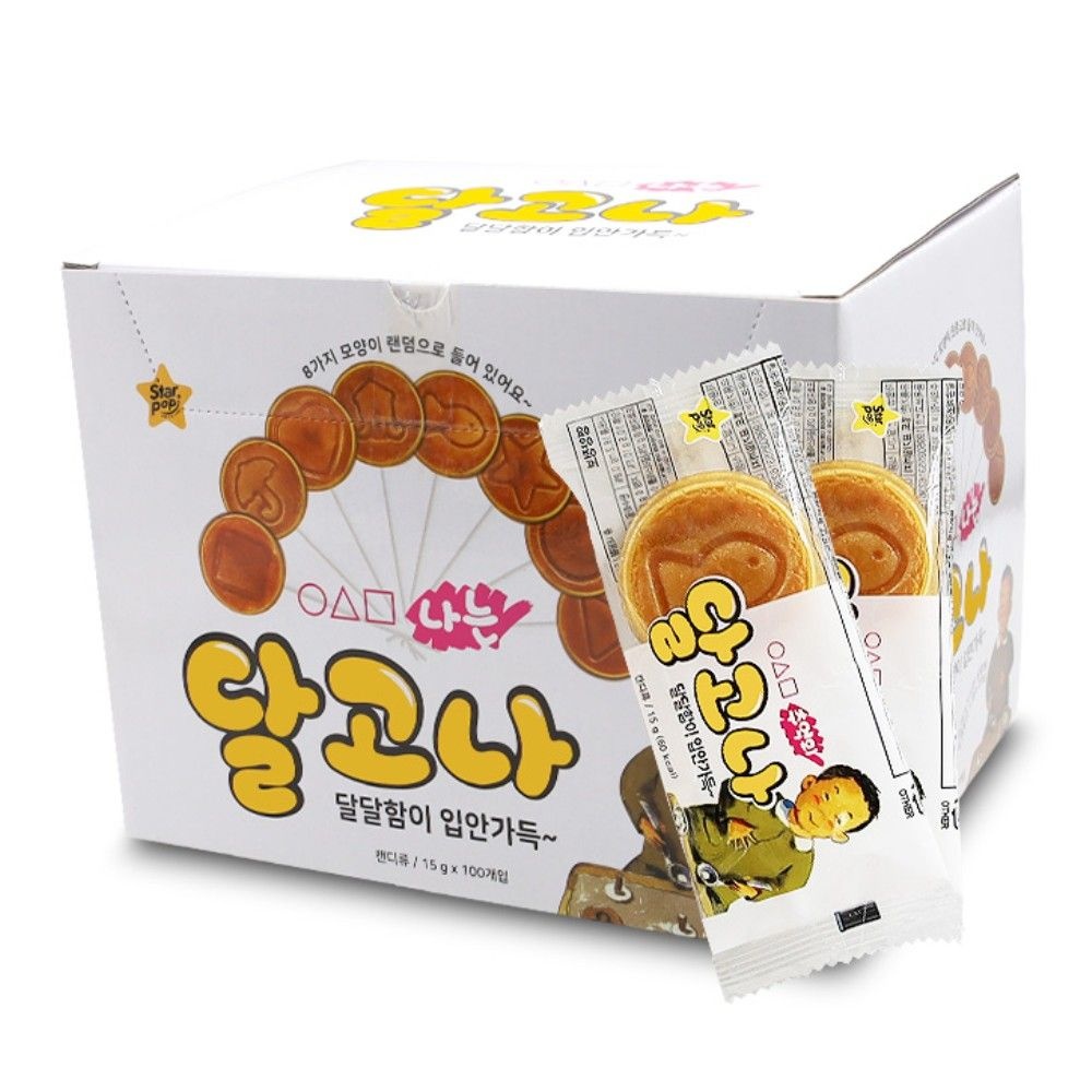 wmfe613 막대 달고나 15gx100개x6개 1박스 뽑기 어린이 대용량 단체 답례품 디져트 행사 과자 간식 사무실 다과 회의