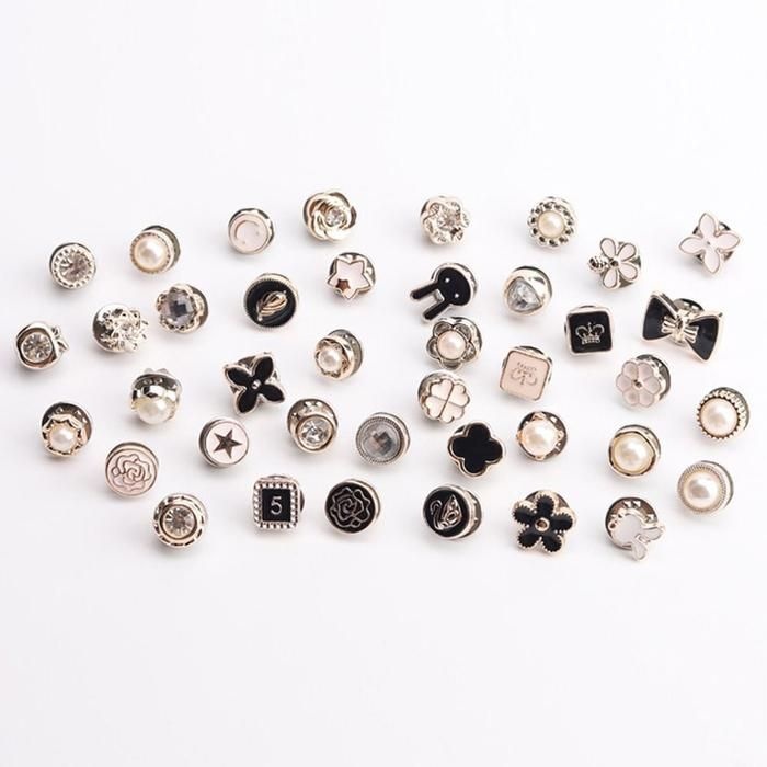 [아우트_62]매너옷핀 브로치 옷고정 매너단추 10P DD-10910