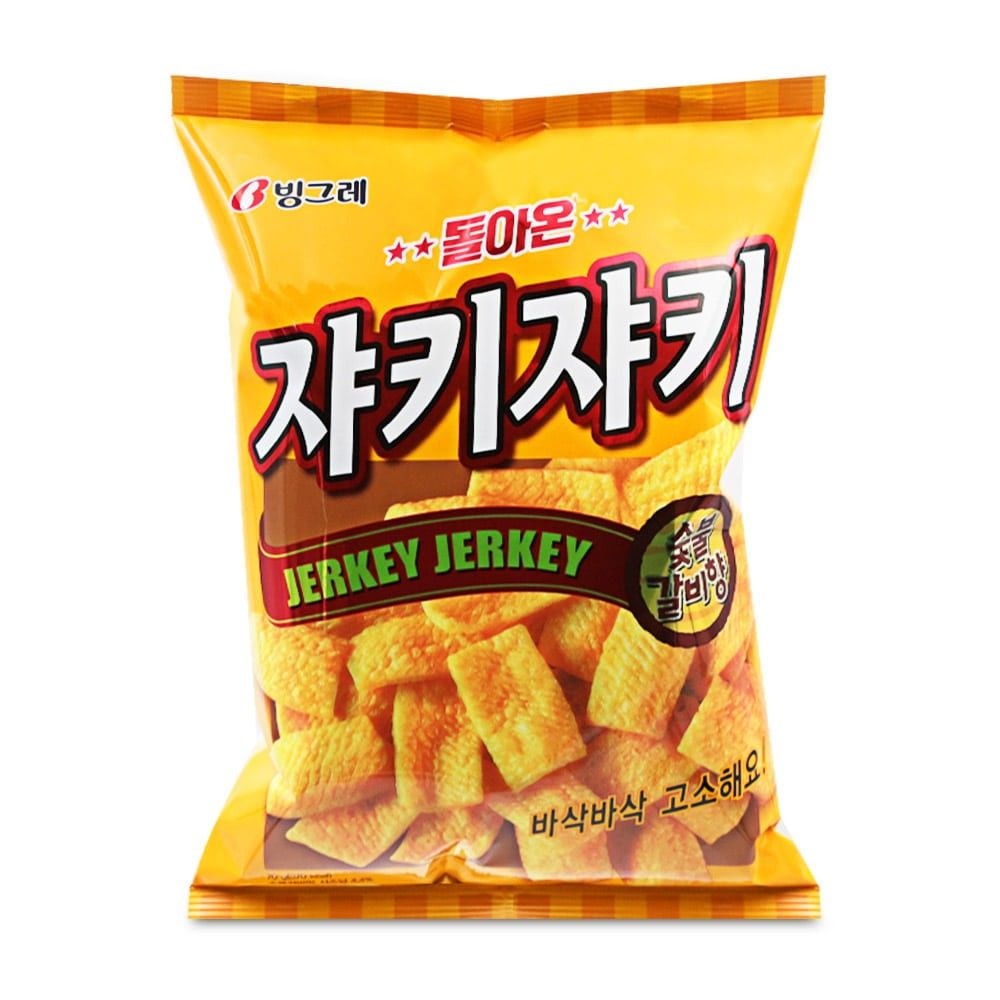 wmfe613 숯불 갈비향 스낵 쟈키쟈키 70gx4개 어린이 사무실 탕비실 노래방 옛날 과자 간식 안주 다과 회의 행사 이벤트