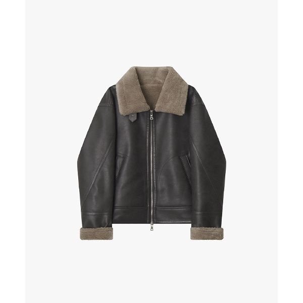 LIBERCLASSY LIBERCLASSY 25FW LLW25654 브라운 오버핏 램 텍스처 무스탕1178637