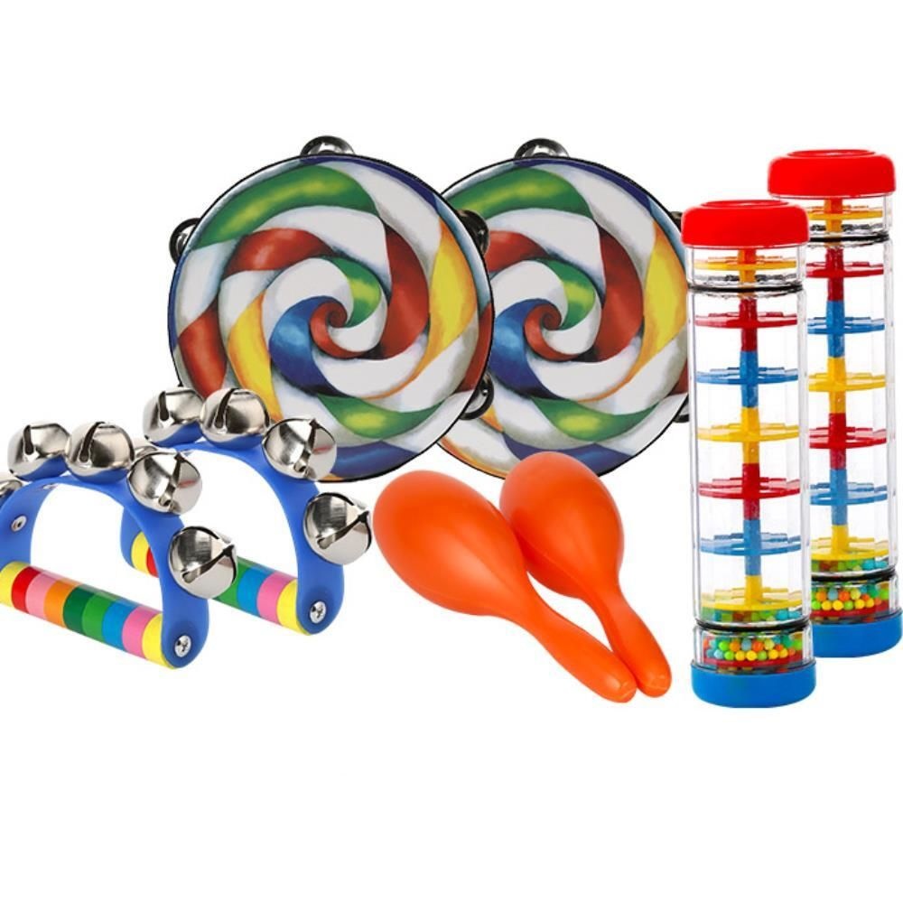 한국교육시스템(주) 유치원 딸랑이 탬버린 악기놀이 세트 뮤직토이 악기완구 흔들기