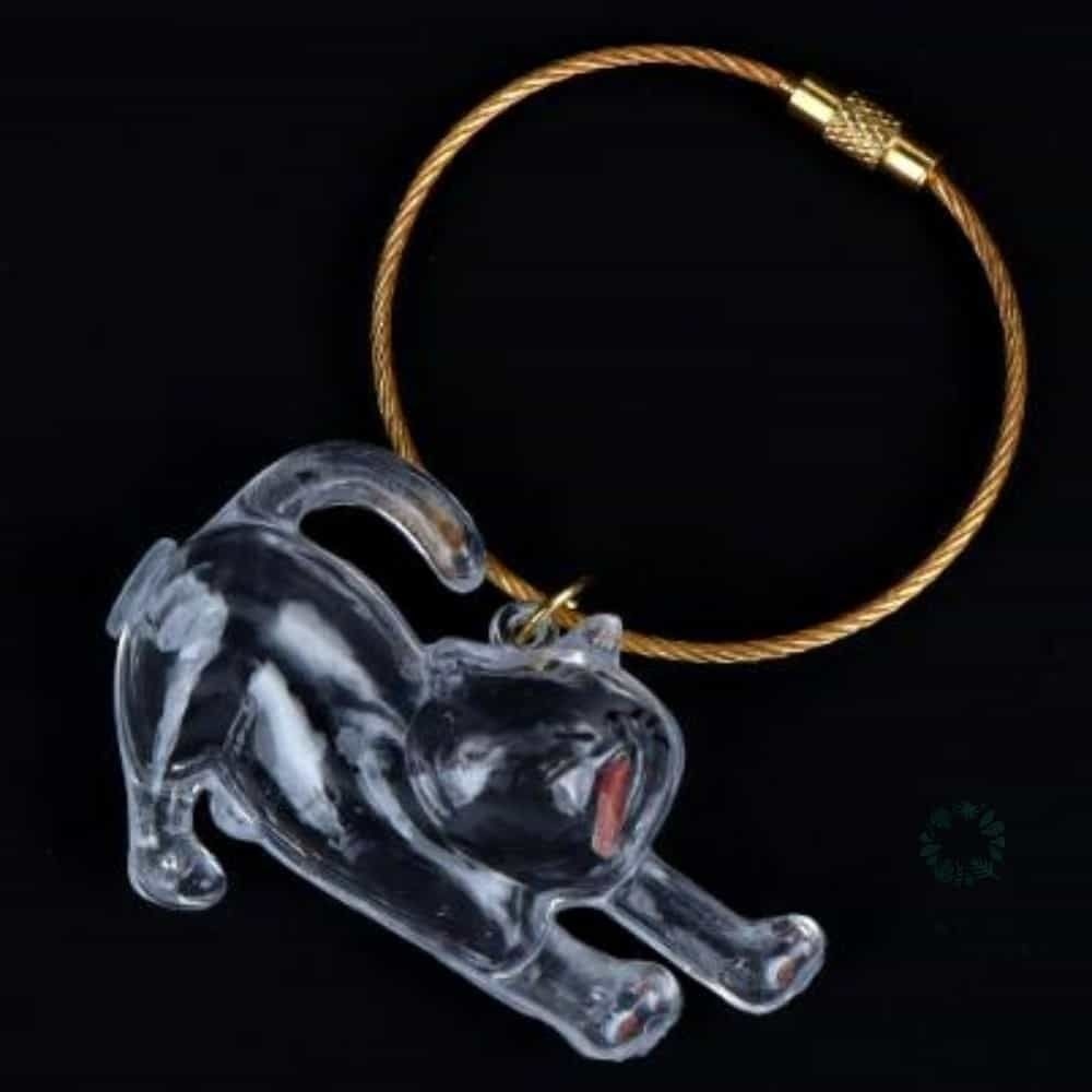 고매한 키링 하품하는냥이 고양이털보관