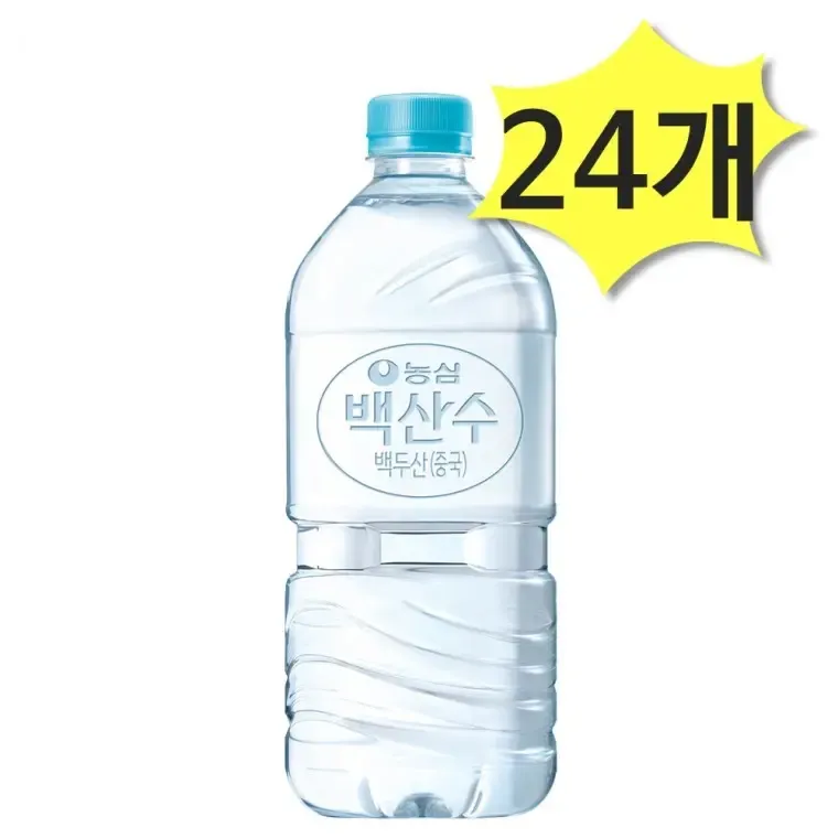 농심 백산수 무라벨 1L x 24개 생수 물1리터