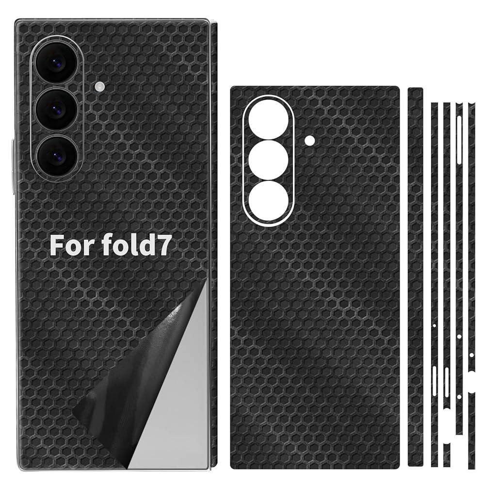 SUKIDIOVQ [해외] SUKIDIOVQ 삼성 갤럭시 Z 폴드 7 스킨 랩 3M 2080 탄소 섬유 벌집 위장 휴대폰 스티커 필름 비닐 울트라 데칼 유리 뒷면