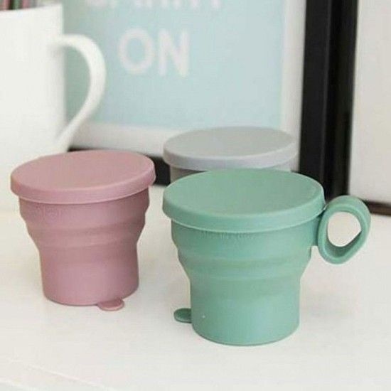 실리콘 접이식 컵 캠핑용 휴대용 컵 캠핑용컵 접어지는컵 접이식컵 휴대컵