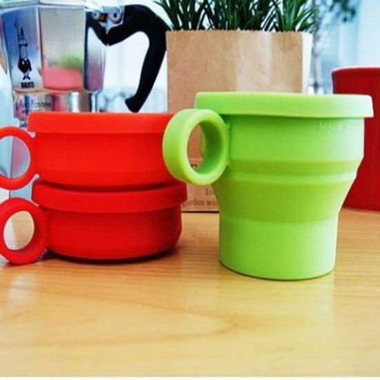 실리콘 캠핑컵 접이식 가방용 휴대컵 캠핑용컵 접어지는컵 접이식컵 휴대컵