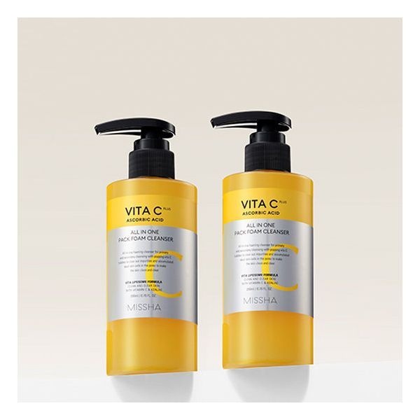 스킨관리 [2개구성][미샤] 비타씨플러스 올인원 팩 폼 클렌저 200ml