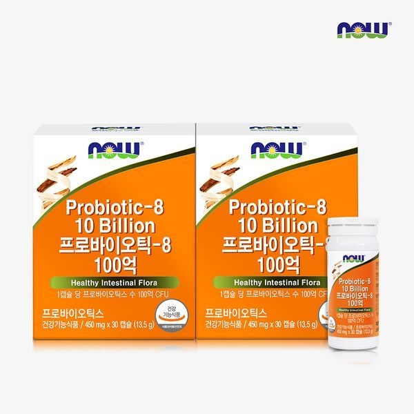 닥터엘리자베스 [하프클럽]나우푸드 프로바이오틱스-8 100억 유산균 30캡슐 2박스 2개월분